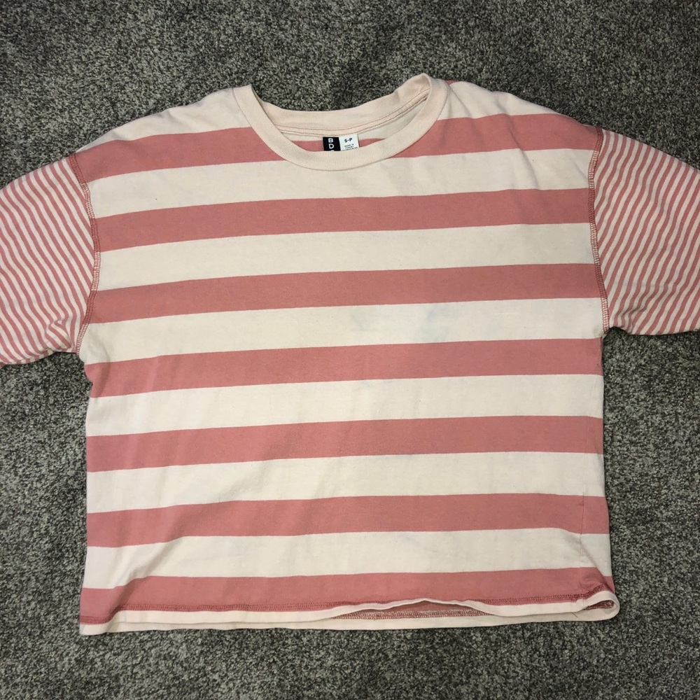 striped BDG urban outfitters boxy t-shirt